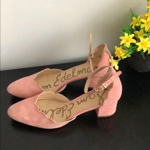 Sam Edelman pink suede heels
